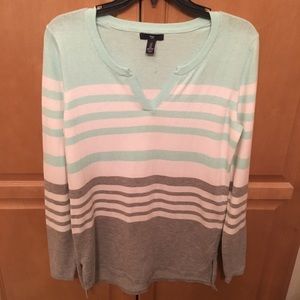 Gap striped high low sweater